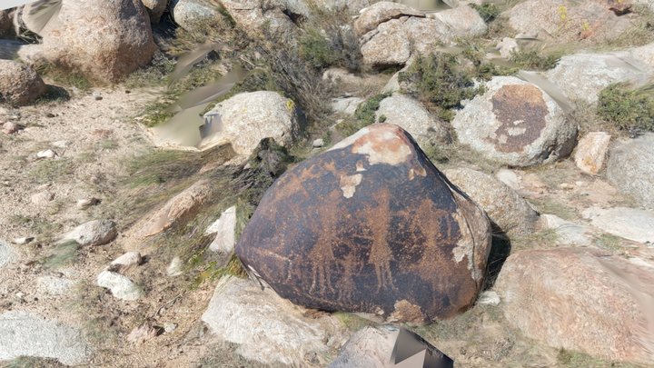 Petroglyph 11-059 Ornok Issyk-Kul Kyrgyzstan 3D Model