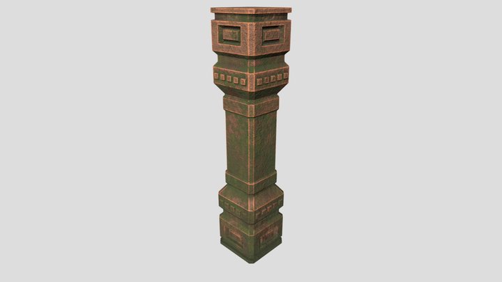 Tomb Pillar Decoration 3D Model