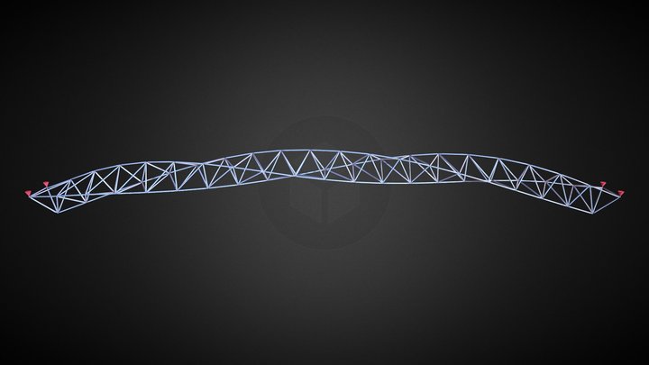 Twisting Arched Space Frame 3D Model