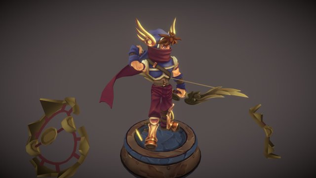 Archer Male Pose 3D Model