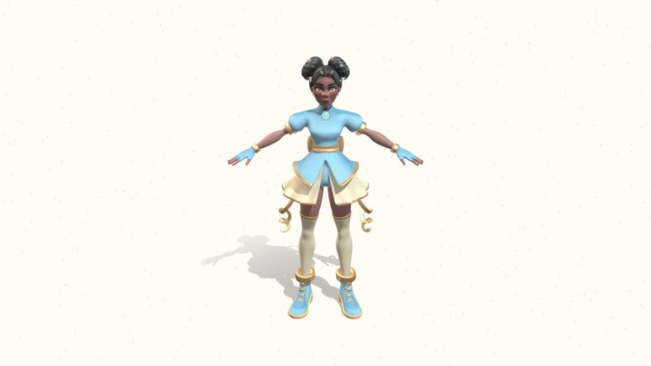 Módulo 2 - Personagem | Magic Girl 3D Model