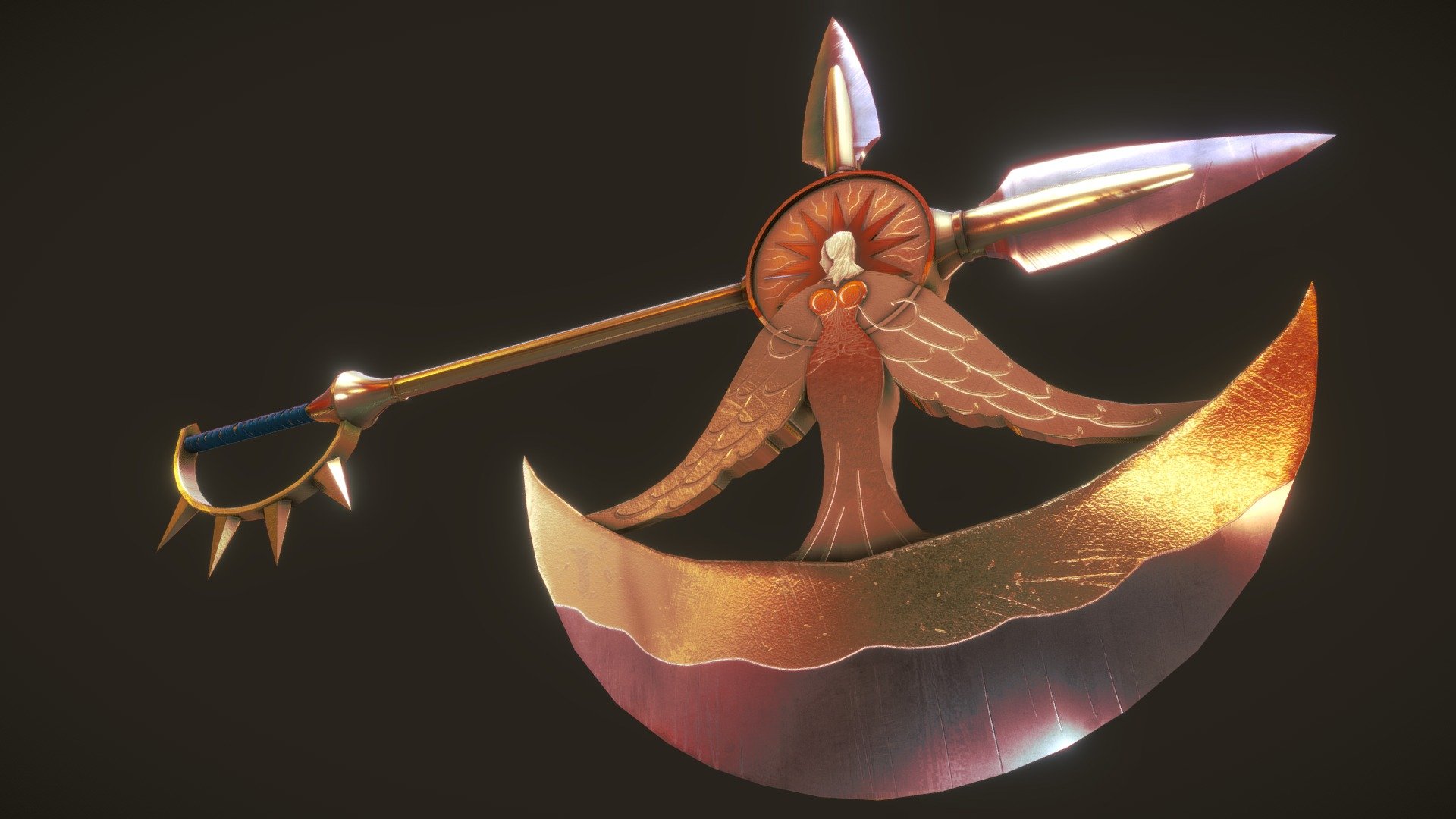 Escanor Sacred Treasure Divine Axe Rhitta - Buy Royalty Free 3D model