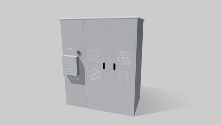 Multi-functional Tri-Bay Cabinet_1000 (2) 3D Model