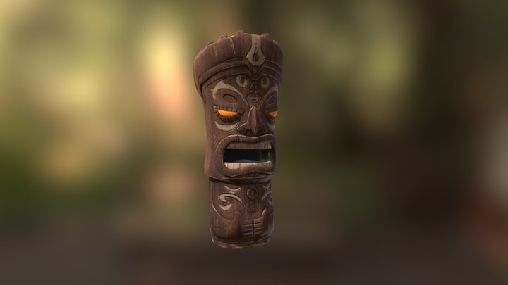 Hawaiian Tiki Statue (2 of 3) 3D Model