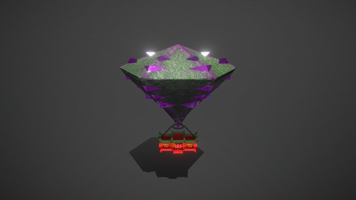Hot air balloon Fantasy 3D Model