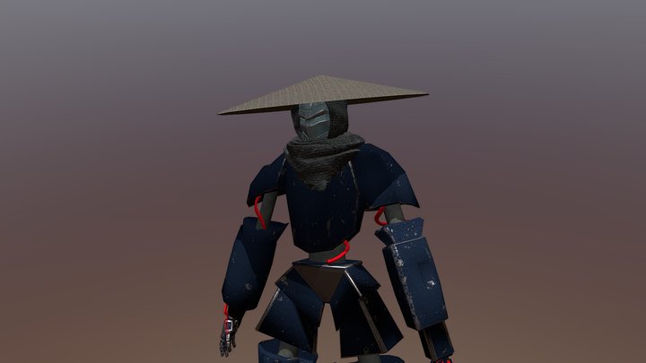 Jumping samourai robot 3D Model