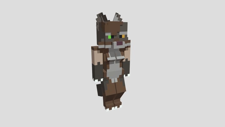 Minecraft Scimitar Raccoon 3D Model