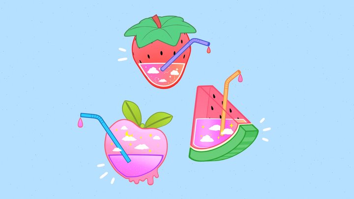 Special Fruit Juices (๑◇ꇴ◇๑) 3D Model