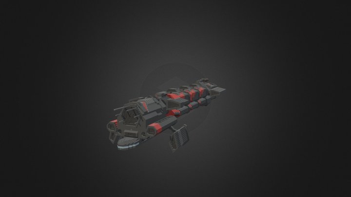 ETF Wreath Industrial Cargo Ship 3D Model