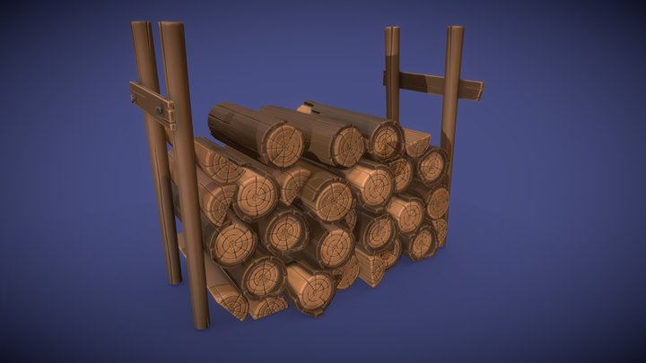 Logs Stylized - Low Poly 3D model 3D Model