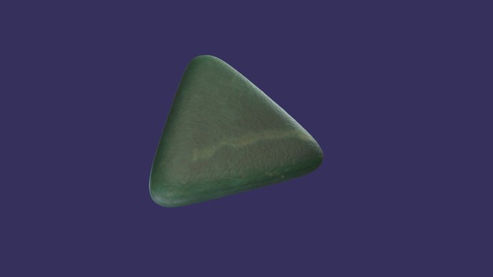 Scan Jadeit Pyramide/Spielstein FARBE 3D Model