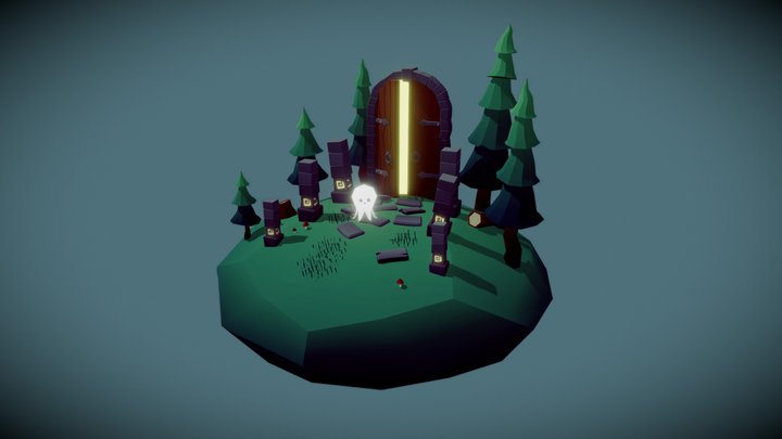Ghostly Door 3D Model