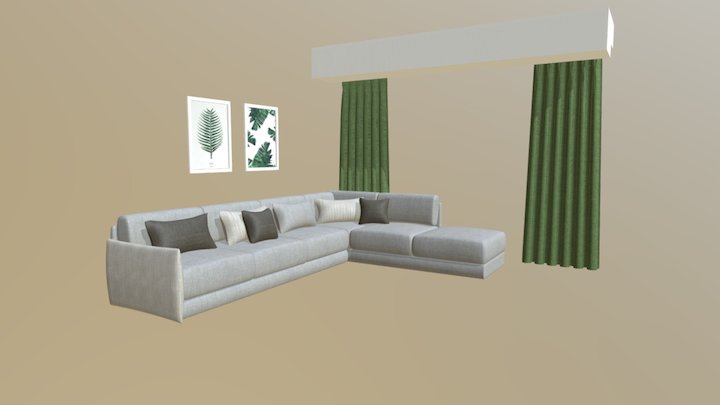 sofa_curtain 3D Model