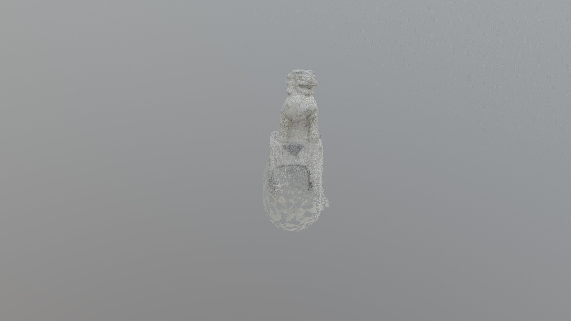 3D Scanned Chinese Lion
