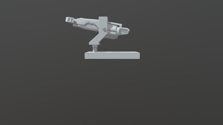 Revolver Launcher With Mount Animation EX 3D Model