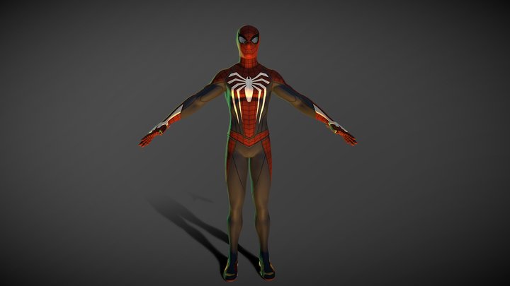 Marvel Spider Man Ps4 For Blender 3D Model