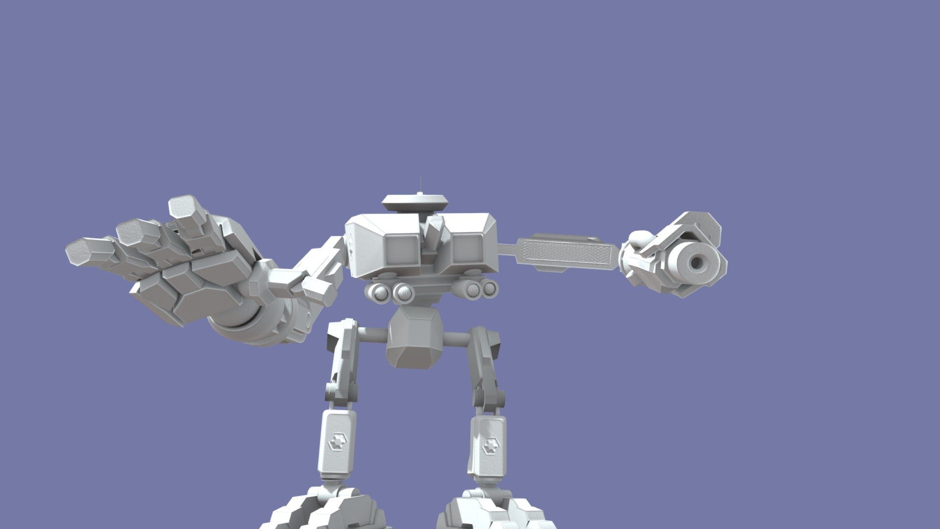 DAE Mech Low Poly Bake - 3D model by QuintenBastin [517d80b] - Sketchfab