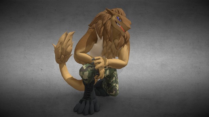 Jordan the Sergal VRChat Avatar 3D Model