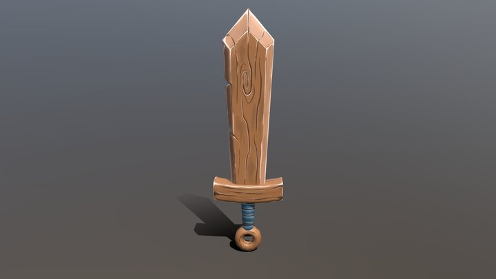 Wood sword 3D Model