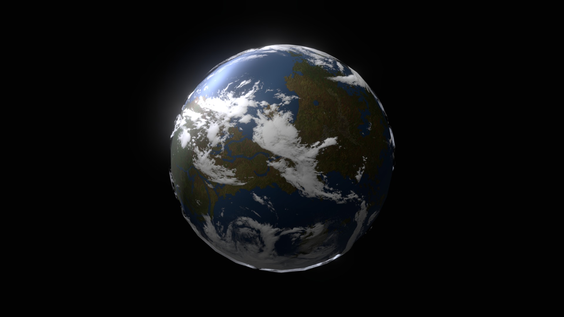 3D model Alien planet (Earth type) - This is a 3D model of the Alien planet (Earth type). The 3D model is about a planet in space.