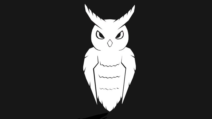 Owl logo 3D Model