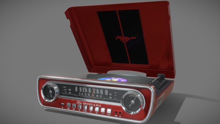ION Ford LP Record Player / Radio / Music Center 3D Model