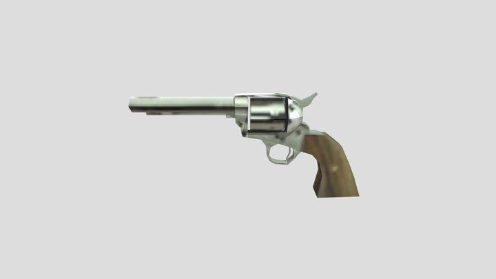 Ps1 Colt revolver 3D Model
