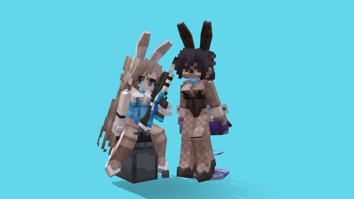 ccc！ bunny girl！Blue Archive 3D Model