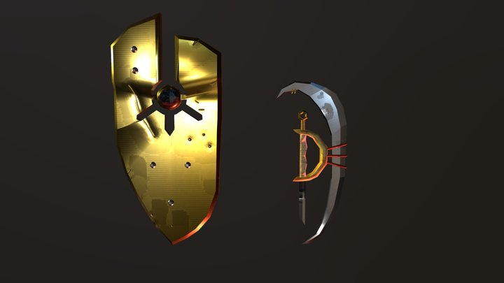 Shield & Glaive 3D Model