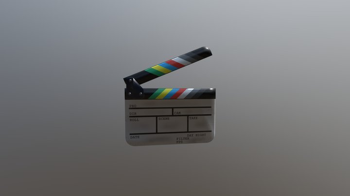 Basic movie clap board 3D Model