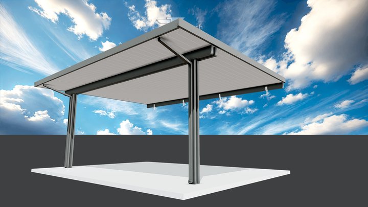 18 x 24 Insulated Alumawood Patio Cover 3D Model