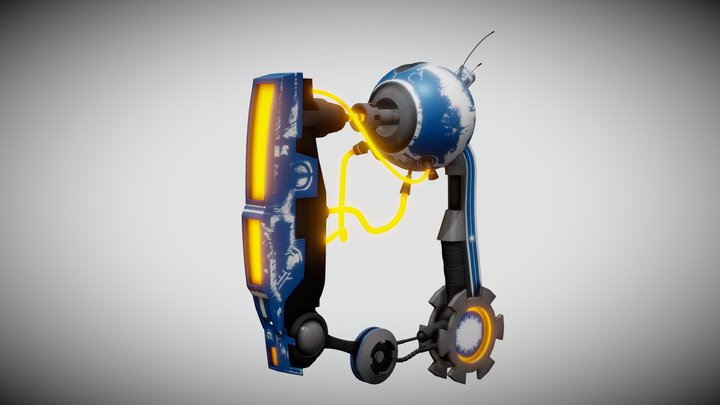 Blaster animation 3D Model