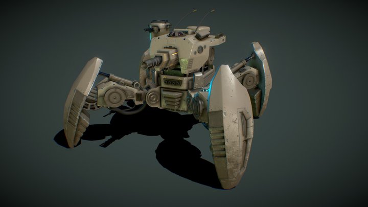 Spider Tank (Desert Camo) 3D Model