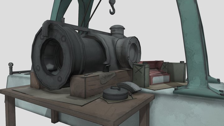 Stylized Industrial Asset 3D Model