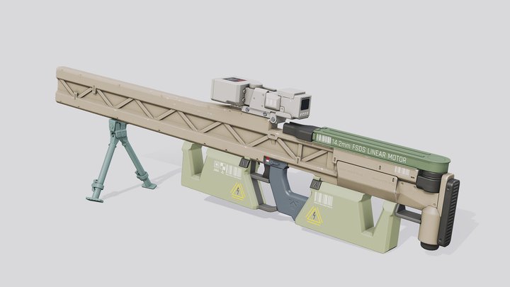 Rail Weapon 03 3D Model