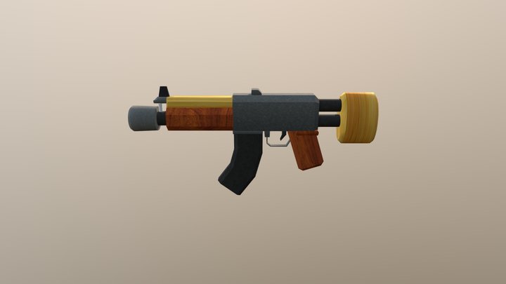 F Inal Full Gun Fbx 3D Model