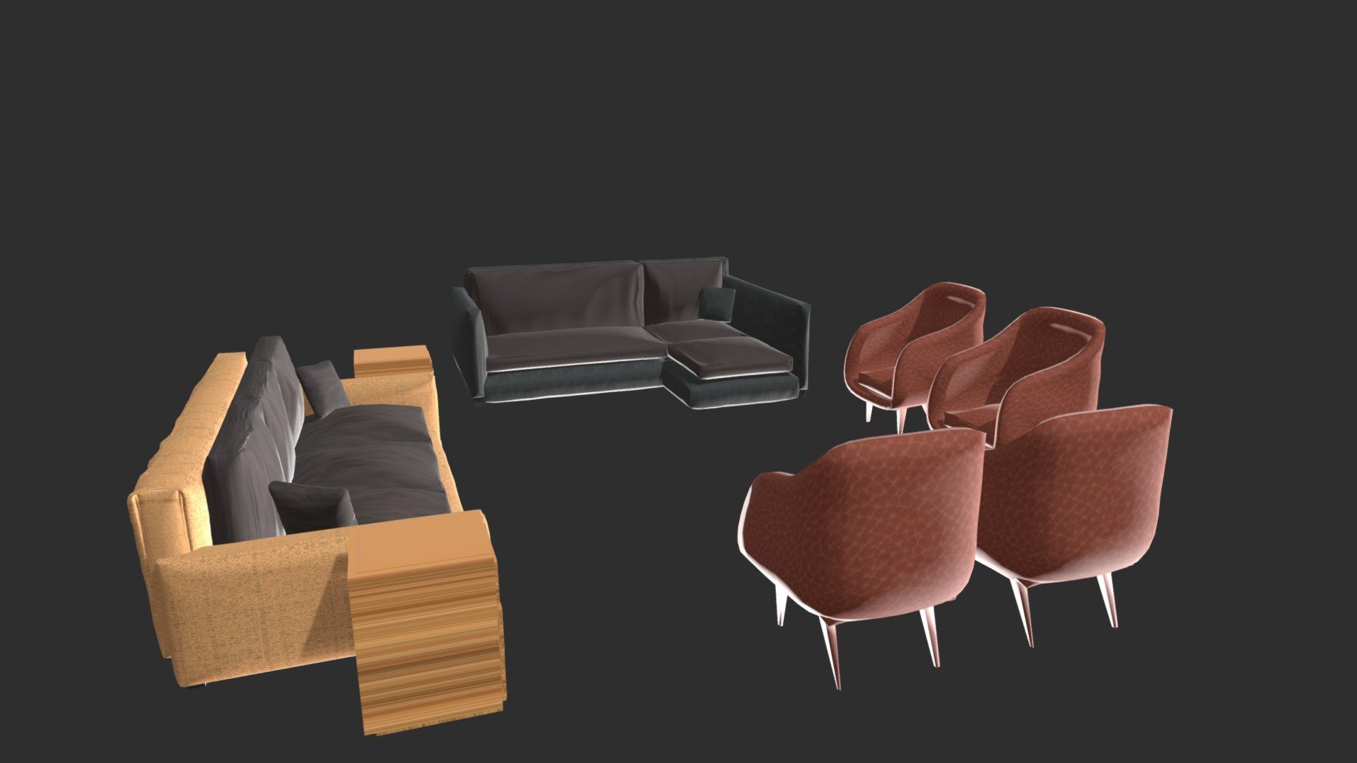 free furniture 3D model package Download Free 3D model by