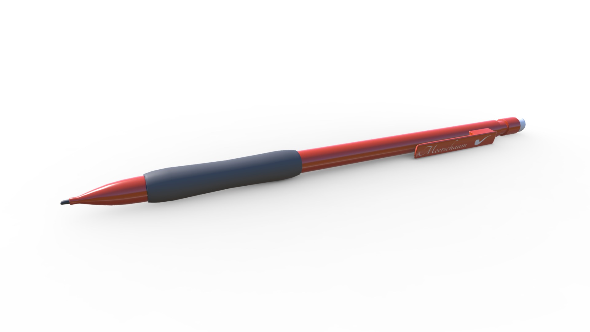 3D model Mechanical Pencil - This is a 3D model of the Mechanical Pencil. The 3D model is about a red pen with a black handle.