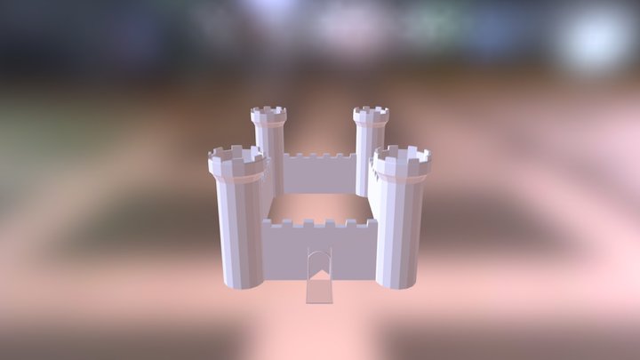Low Poly Castle 3D Model