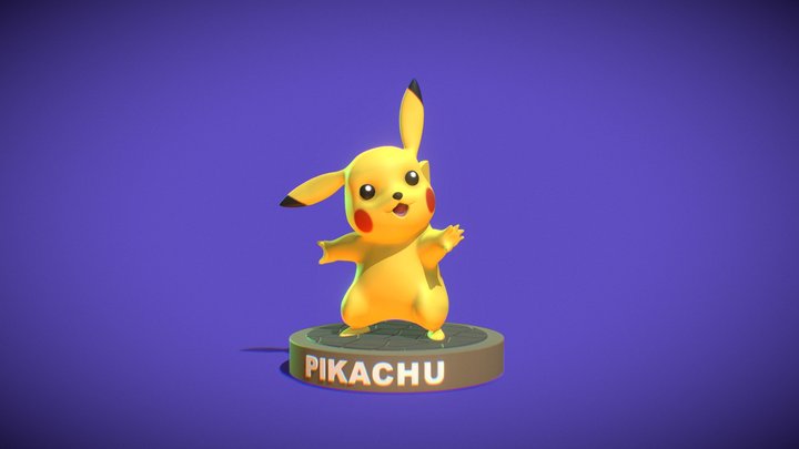 Pikachu 3D Print Model 3D Model