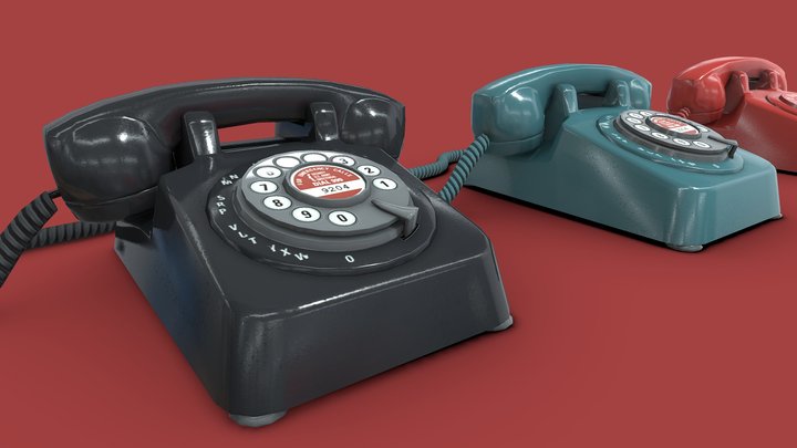 60's Phones 3D Model