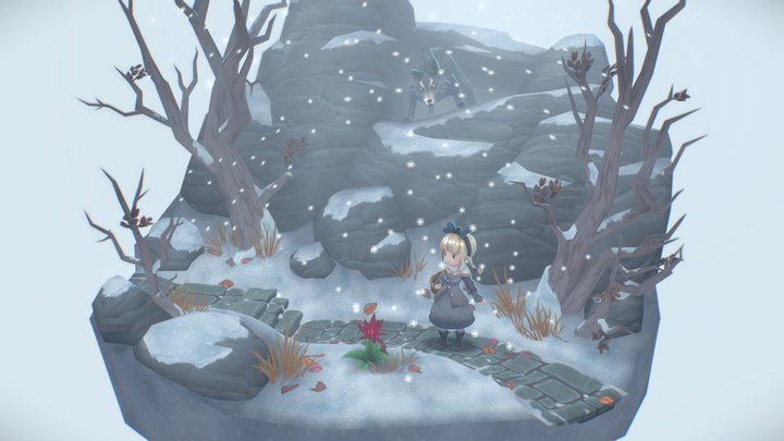 The Maiden and the Wolf 3D Model