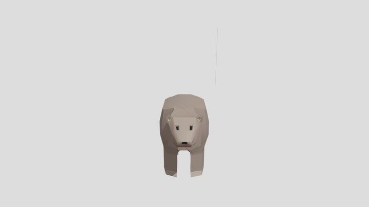 Low Poly Bear 3D Model