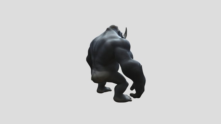 Gorilla_Rhinoceros_Hy_0210074222_texture_fbx 3D Model