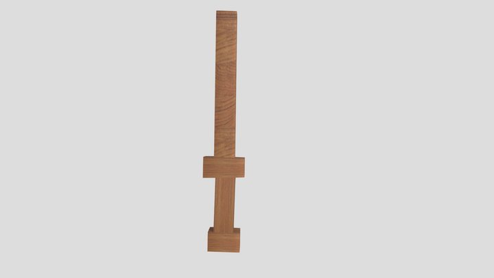 Wood sword 3D Model