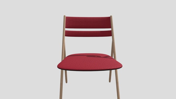 Wooden Chair with Separate Cushioned Seat – Kostenloses 3D-Modell STL
