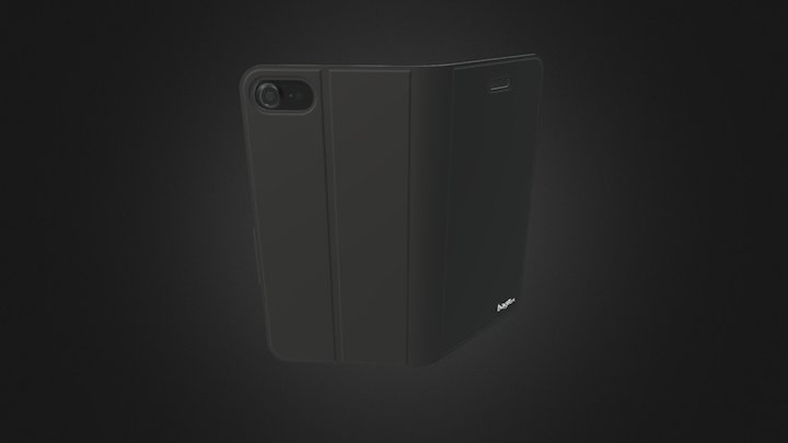 flip case with metal logo 3D Model