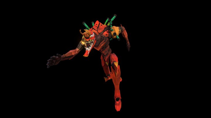 Evangelion Unit 02 Beast Mode-test-run 3D Model