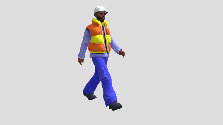 Worker taking a walk 3D Model