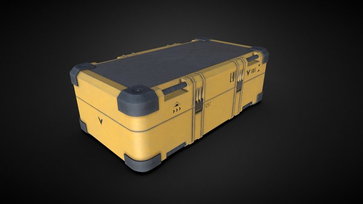 Sci-fi weapon box 3D Model